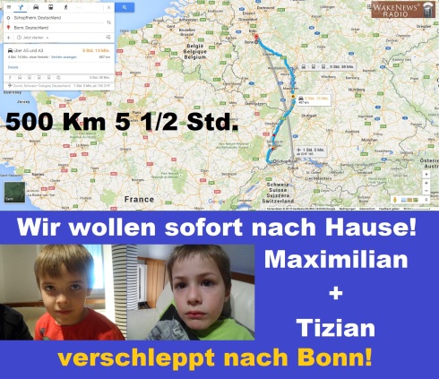 Verschleppt nach Bonn - Maximilian + Tizian wollen heim